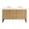 James Martin Vanities Hudson 60in Double Vanity, Light Natural Oak w/ 3 CM White Zeus Top 435-V60D-LNO-3WZ - alternate 7
